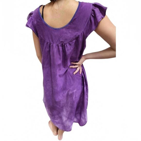 VTG Barbizon Purple Hand Dyed Cotton Slip Nightgown - Picture 5 of 8